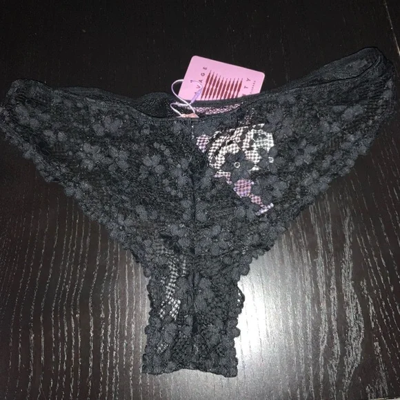 Savage X Fenty Lingerie lace black panties - Picture 2 of 3